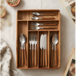 Wooden Cutlery Organizer
